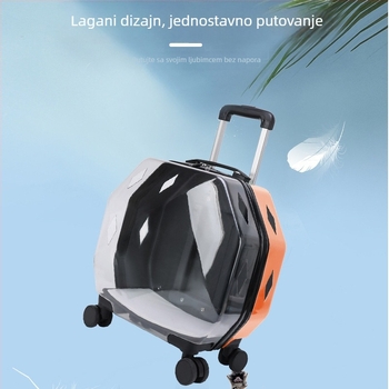 Torba za kućne ljubimce – prozirni ruksak s karikaturnim uzorkom, plastična konstrukcija, kapacitet 20, tvrdoća srednje mekana