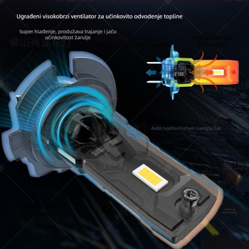 T7S LED automobilska prednja svjetla, H7 direktno umetanje, 40W, 4000LM, IP68, univerzalni model