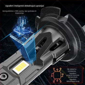 T7S LED automobilska prednja svjetla, H7 direktno umetanje, 40W, 4000LM, IP68, univerzalni model