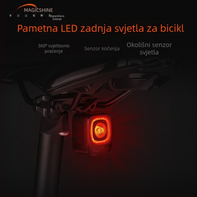 Magicshine stražnja svjetiljka za bicikl sa senzorom kočnice i inteligentnim senzorom svjetla, 360° vidljivost, Seemee 200