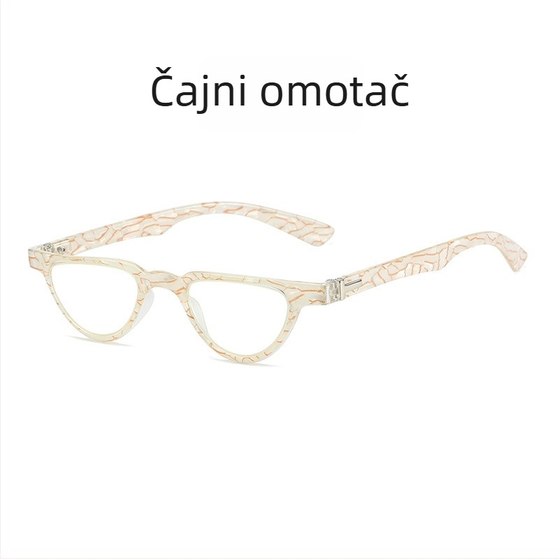 Ženske naočale za čitanje protiv plave svjetlosti, male kvadratne okvire s ukrasom zmaja i feniksa, AC leće, puni okvir, PC okvir, izdanje jesen 2024