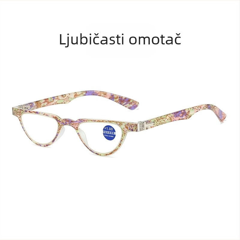 Ženske naočale za čitanje protiv plave svjetlosti, male kvadratne okvire s ukrasom zmaja i feniksa, AC leće, puni okvir, PC okvir, izdanje jesen 2024