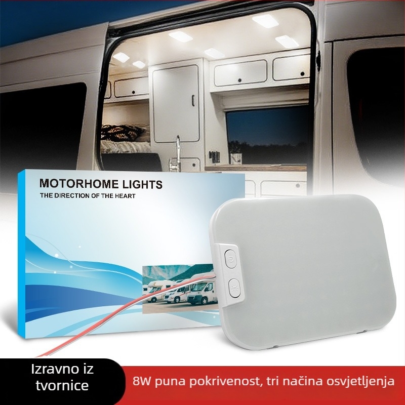 RV unutarnje svjetlo, ultra jaka svjetla kabine i krovnog prostora, universalno za tricikle, model FC20, materijal ABS+PC+LED; snaga 6W; napon 12V