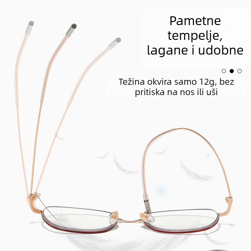 Hyunsha naočale za čitanje, metalni okvir s punim okvirom, PC leće, asferične, zaštita od plavog svjetla