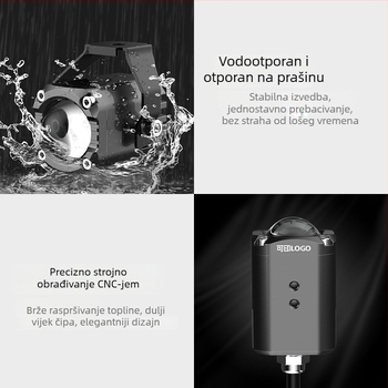 Mini LED reflektor za motocikle i električna vozila – LED izvor, 90W/par, 12–30V, 6000 lm, vodootporan