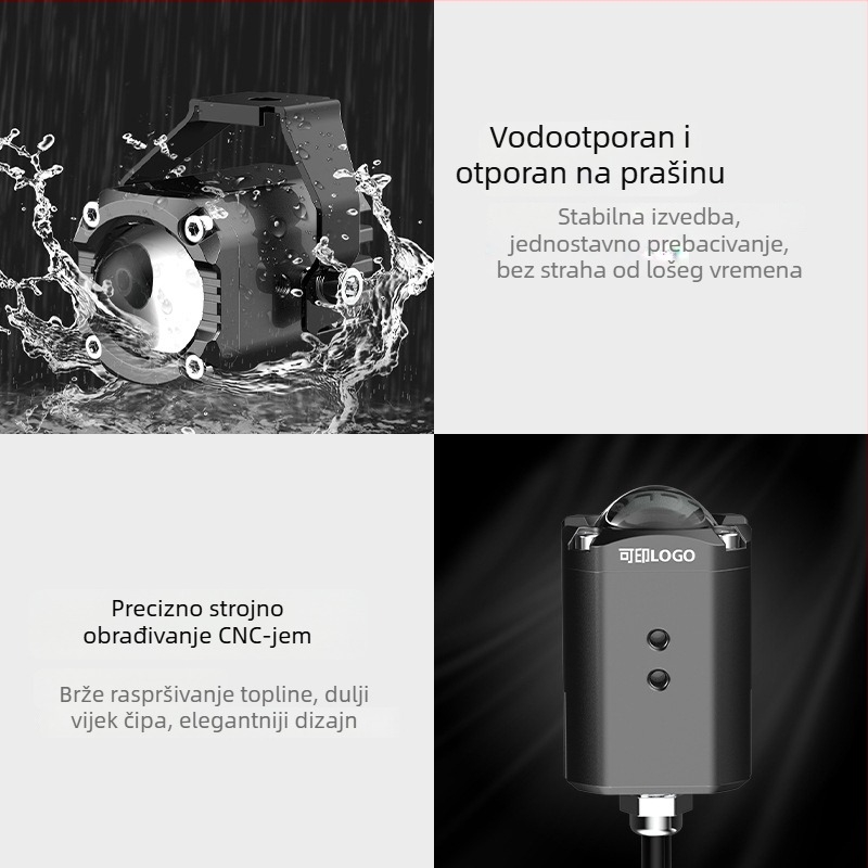 Mini LED reflektor za motocikle i električna vozila – LED izvor, 90W/par, 12–30V, 6000 lm, vodootporan