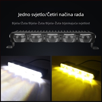 LED reflektor s pet očiju za automobil i motocikl, aluminijsko kućište, 12V, 5W, model Motor294-5z-wy-1