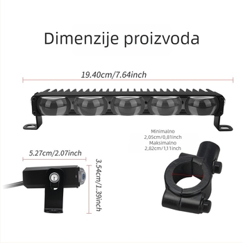 LED reflektor s pet očiju za automobil i motocikl, aluminijsko kućište, 12V, 5W, model Motor294-5z-wy-1