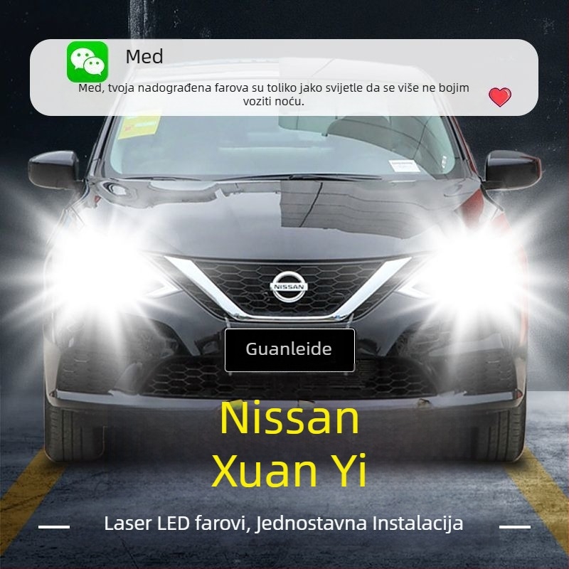 Nissan Sylphy 14. generacije LED prednja svjetla – visok i nizak snop, 12V, 70–80W