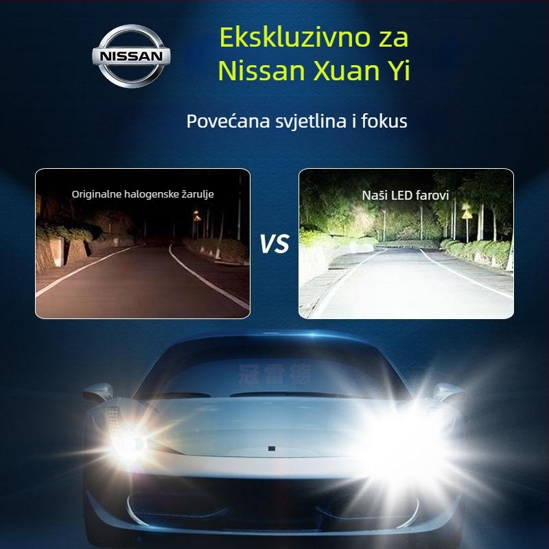 Nissan Sylphy 14. generacije LED prednja svjetla – visok i nizak snop, 12V, 70–80W