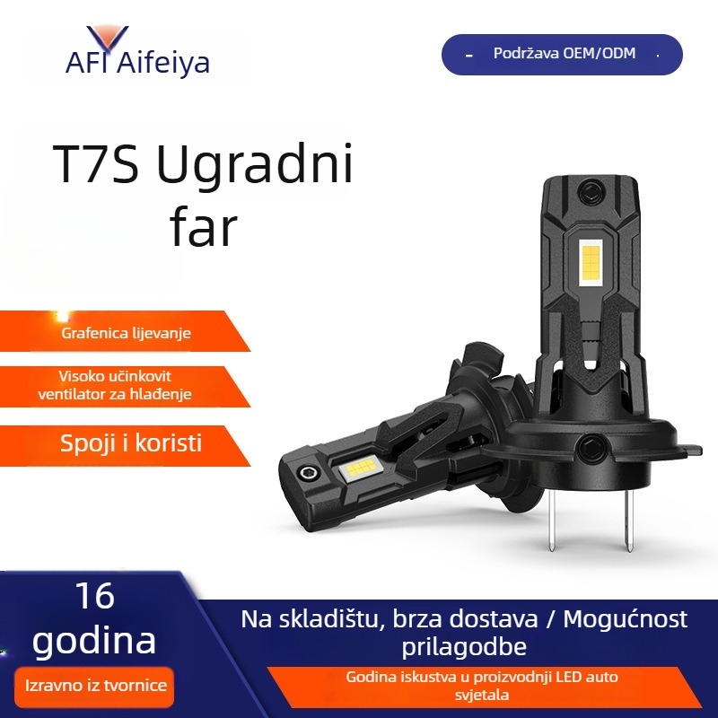 H7 LED prednje svjetlo, integrirani T7S, 26W, 9–15V, 2000 lm, IP68