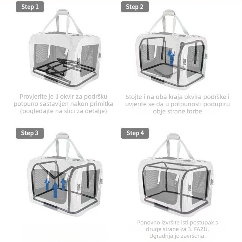 Torba za prijevoz kućnih ljubimaca, sklopiva prijenosna kavez za pse/mačke, poliester, kapacitet 105840, pogodno za kućne ljubimce težine 7 kg i više