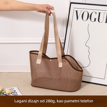 Torba za kućne ljubimce preko ramena, jednostavan dizajn, prozračna mreža, Teslin materijal, 500 g