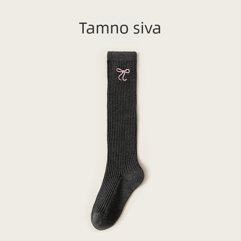 Dječje čarape iznad koljena, jacquard pletene, od combed pamuka, unisex, dugi tubusi