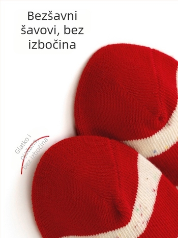 Dječje pamuk čarape s Jacquard uzorkom, prozračne i upijaju znoj, srednje duljine