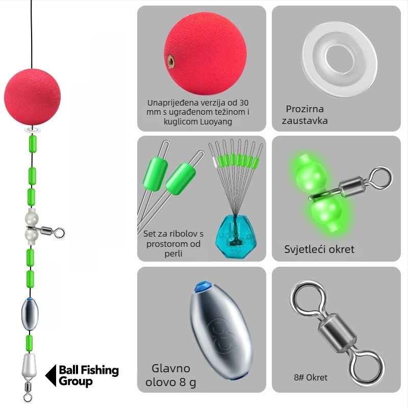 EVA plovak za ribolov — komplet s težinama, Luoyang plovak i plutajući mamac