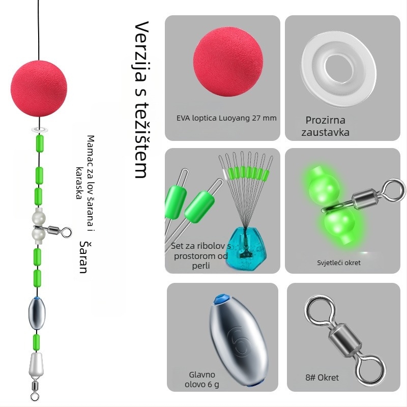 EVA plovak za ribolov — komplet s težinama, Luoyang plovak i plutajući mamac