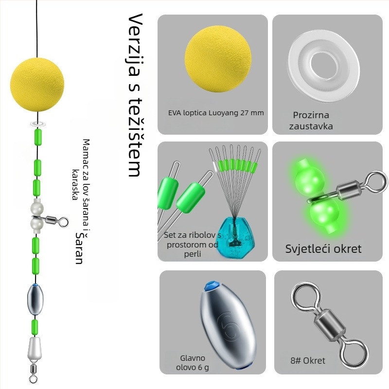 EVA plovak za ribolov — komplet s težinama, Luoyang plovak i plutajući mamac