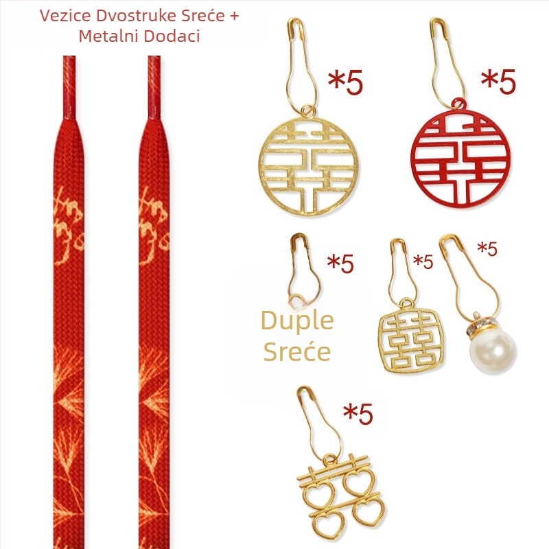 Konopljina šnora za sportske tenisice, model 123, vjenčana dekoracija u stilu Xiuhe, standardna duljina