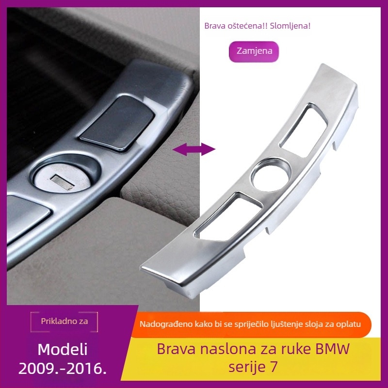 Poklopac prekidača naslona BMW Serije 7 730740F02 – središnji panel naslona za ruku