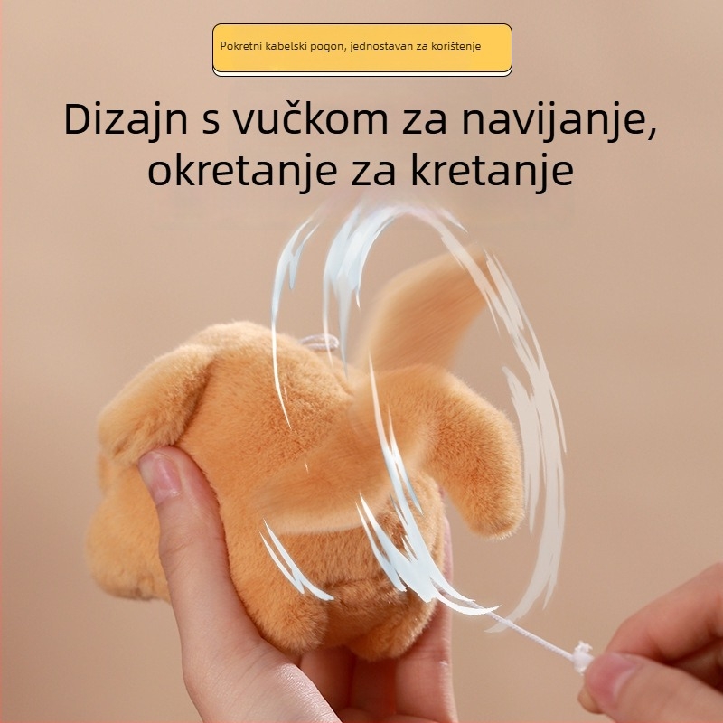Lejier plišano štene s pokretnim repom i zvukom, privjesak za ruksak