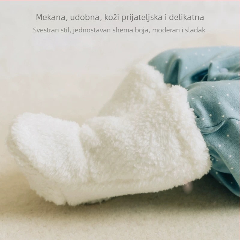 Dječje plišane zimske čarape, debeli, srednje dužine do potkoljenice, unisex, 90% poliester, za uzrast 1–3 godine