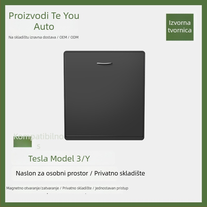 TEMAI Tesla Model 3/Y središnja konzola – magnetska kutija za pohranu TM-21, plastika, 147 g, montaža ljepilom