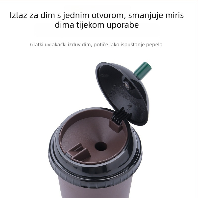 Pepeljara s poklopcem za auto i dom (Materijal: Melamin; Brend: Chi weng; Model: 1; Proces proizvodnje: Lijevanje)