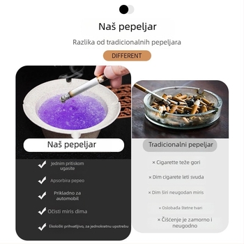 Pepeljak za auto od plastike, protiv rasipanja pepela, visokokvalitetan dojam, prilagodljiv logotipu
