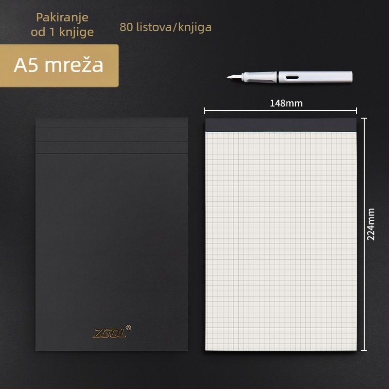Bilježnica s ljepilnim povezom, PVC papir, 75 g/m², 1–50 stranica, kreativni stil
