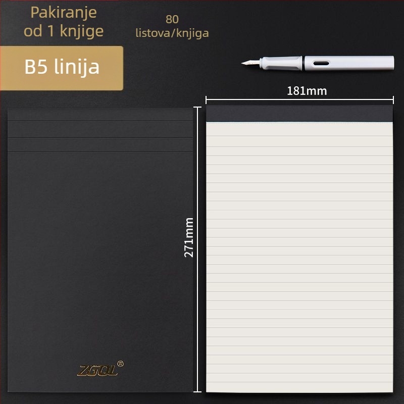 Bilježnica s ljepilnim povezom, PVC papir, 75 g/m², 1–50 stranica, kreativni stil