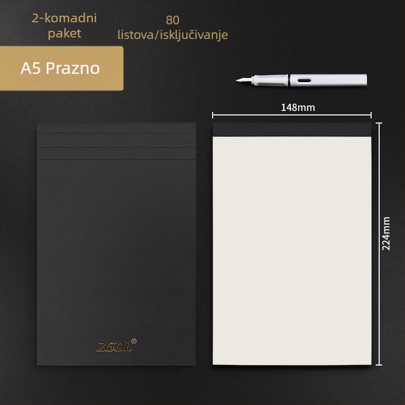 Bilježnica s ljepilnim povezom, PVC papir, 75 g/m², 1–50 stranica, kreativni stil