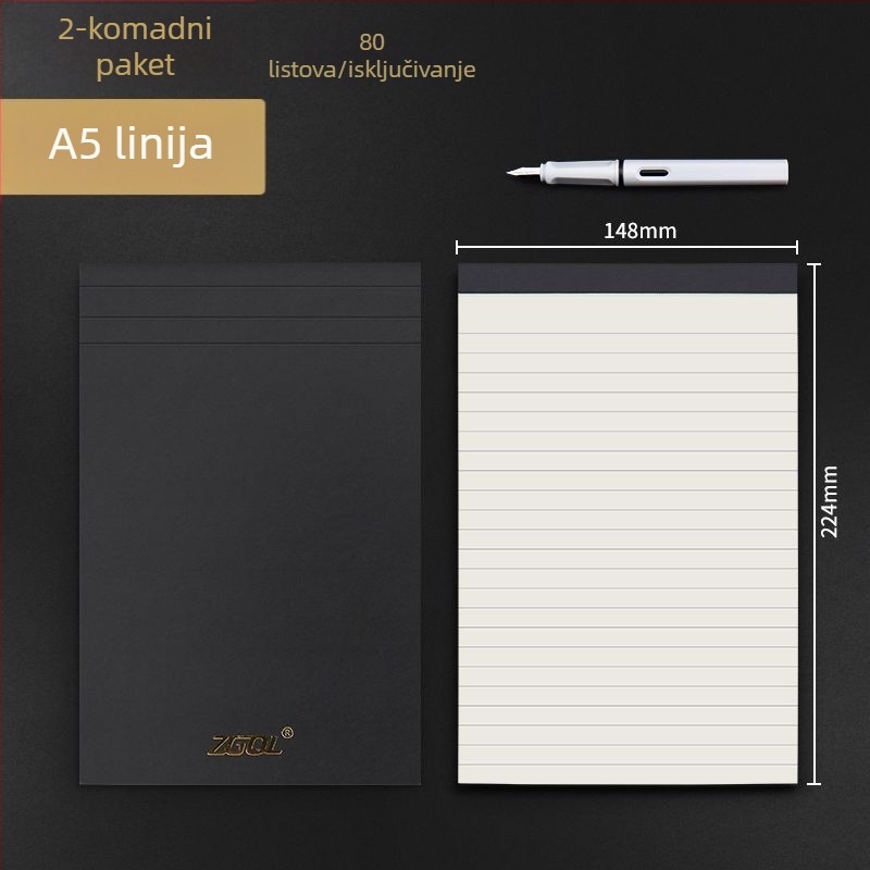 Bilježnica s ljepilnim povezom, PVC papir, 75 g/m², 1–50 stranica, kreativni stil