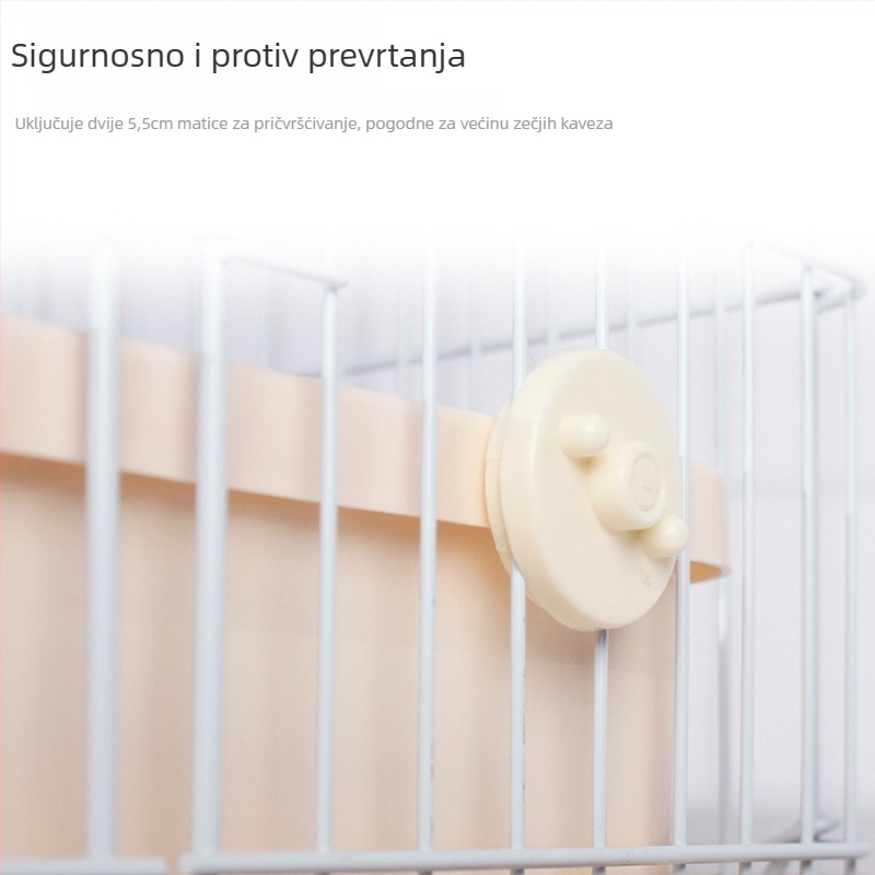 Dvostruko odvojena toalet za zeca s velikim unutarnjim prostorom, zaštita od prskanja i prevrnuća; Materijal: Drugo; Nije uvezeno; Kategorija: gnijezdo za kućne ljubimce