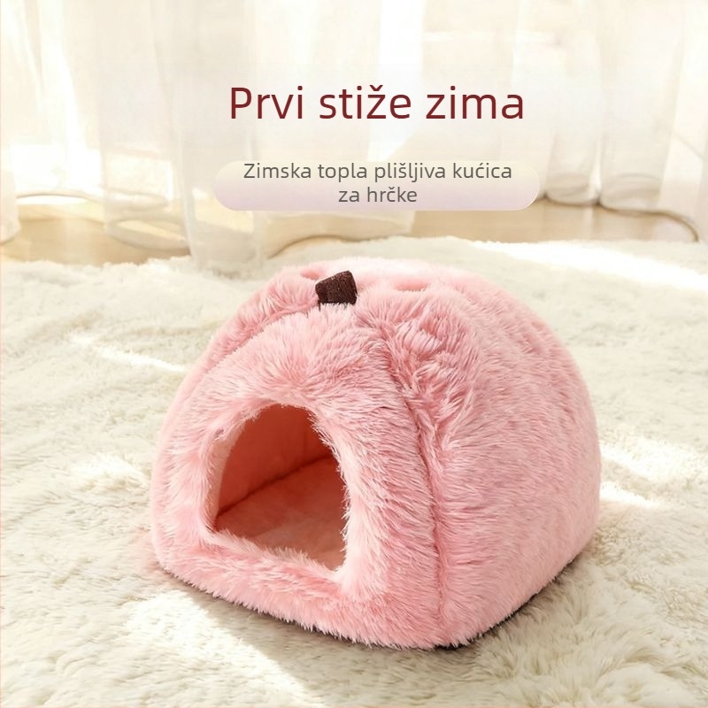Hamster zimsko gnijezdo — trokutasto platneno sklonište, prijenosno, održava toplinu, održava konstantnu temperaturu, lako za čišćenje, prozračno