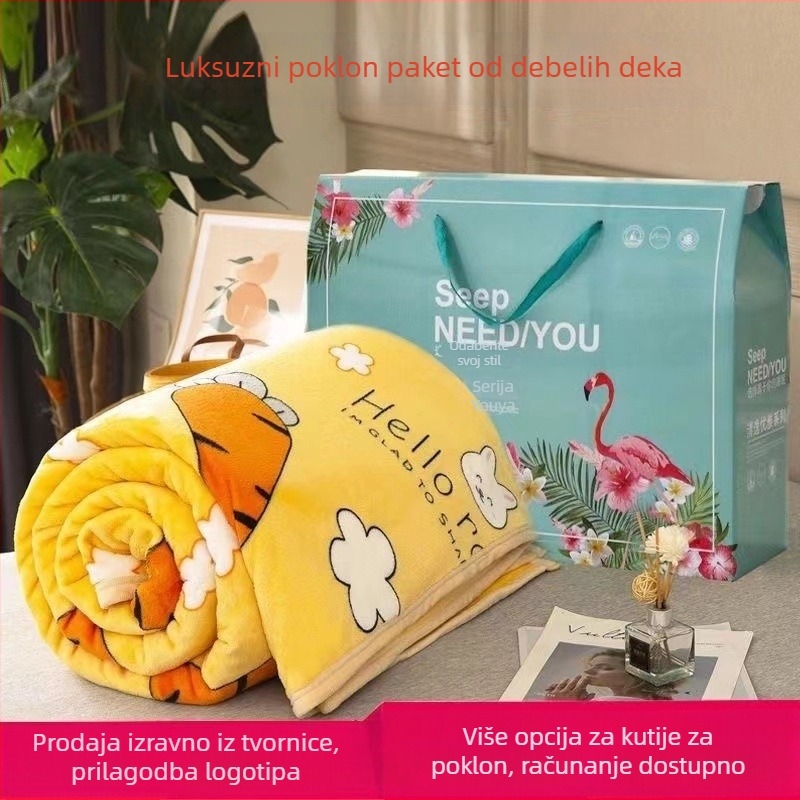 Flanel deka, poliesterska vlakna, 300–500 g, prilagodljiva, geometrijski uzorak