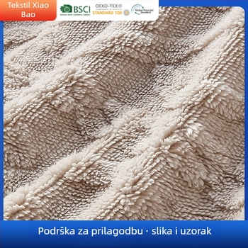 Prilagođena deka od koralnog flisa — dvostrana, zimska upotreba, poliester, geometrijski uzorak