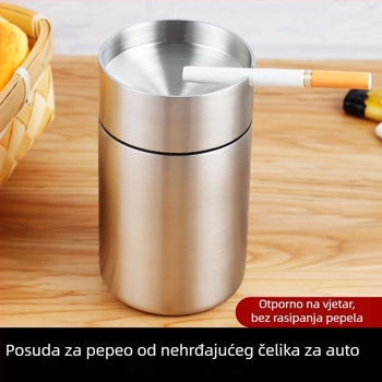 Auto pepeljara od nehrđajućeg čelika, graviranje, višenamjenski dizajn za automobil, marka Unique