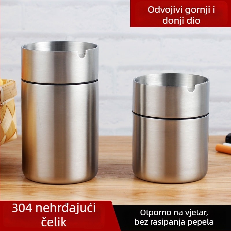 Auto pepeljara od nehrđajućeg čelika, graviranje, višenamjenski dizajn za automobil, marka Unique