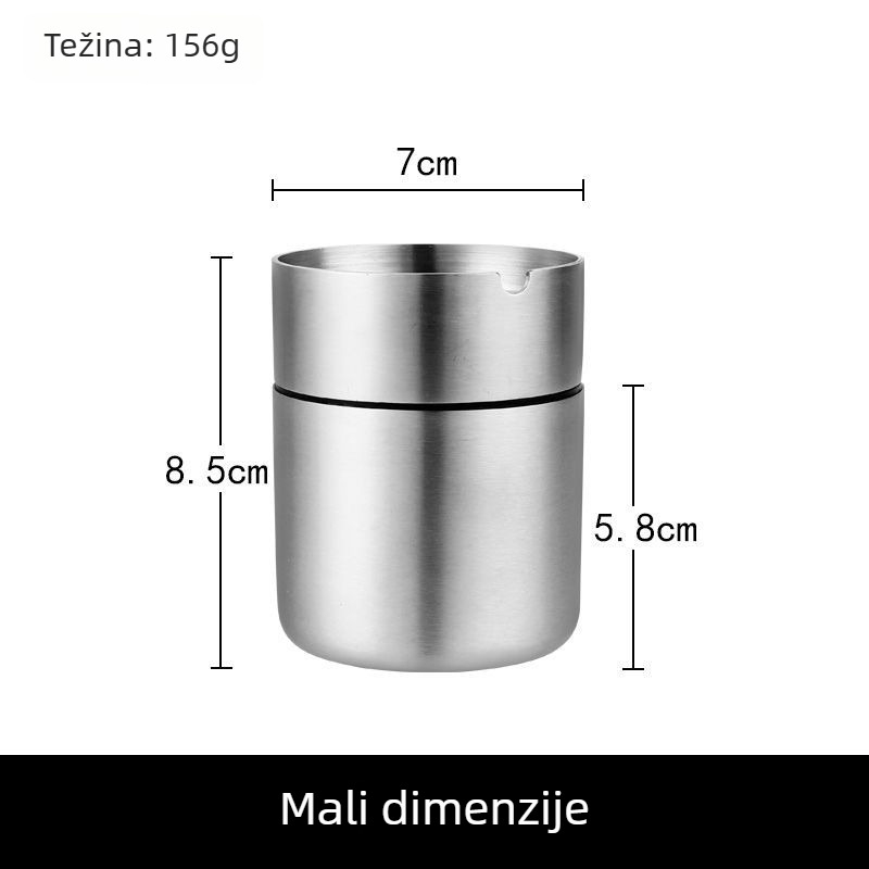 Auto pepeljara od nehrđajućeg čelika, graviranje, višenamjenski dizajn za automobil, marka Unique