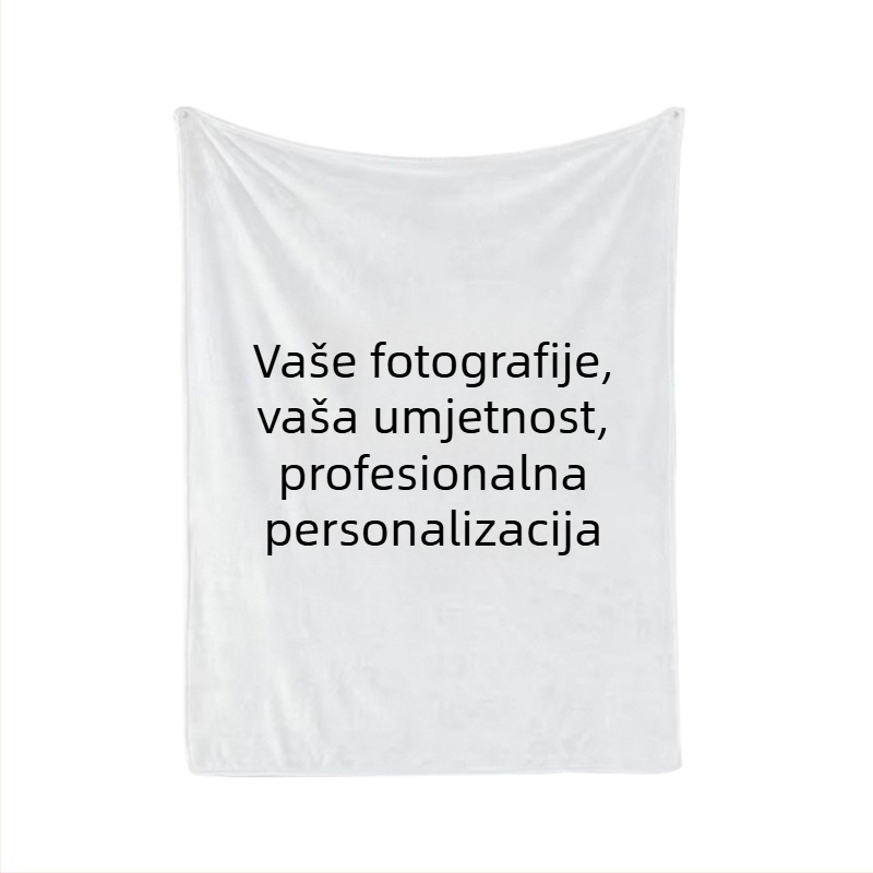 Personalizirana jastučnica i deka s otiskom lika, toplinska transferta, poliester, koralni flis, zimska upotreba, prilagodljivo
