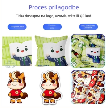 Prilagođena jastučnica s pamukastim navlakom, PP pamuk punjenje, uzorak prema crtežima, vez, digitalna tisak