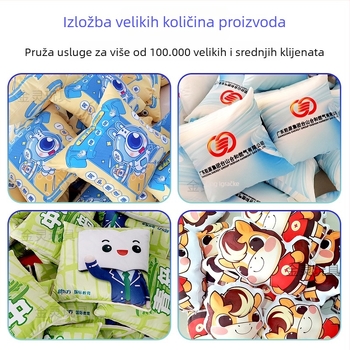 Prilagođena jastučnica s pamukastim navlakom, PP pamuk punjenje, uzorak prema crtežima, vez, digitalna tisak