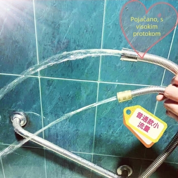 Tuš šlauf, PVC cijevni model, PVC materijal, nazivni tlak 20, radna temperatura 100°C, montaža: ručno zavrtanje