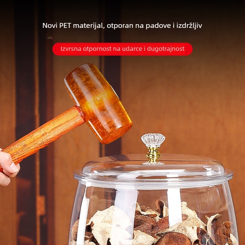 Ovalni plastični hermetički spremnik za skladištenje, 5L+, minimalistički dizajn