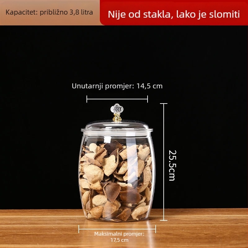 Ovalni plastični hermetički spremnik za skladištenje, 5L+, minimalistički dizajn