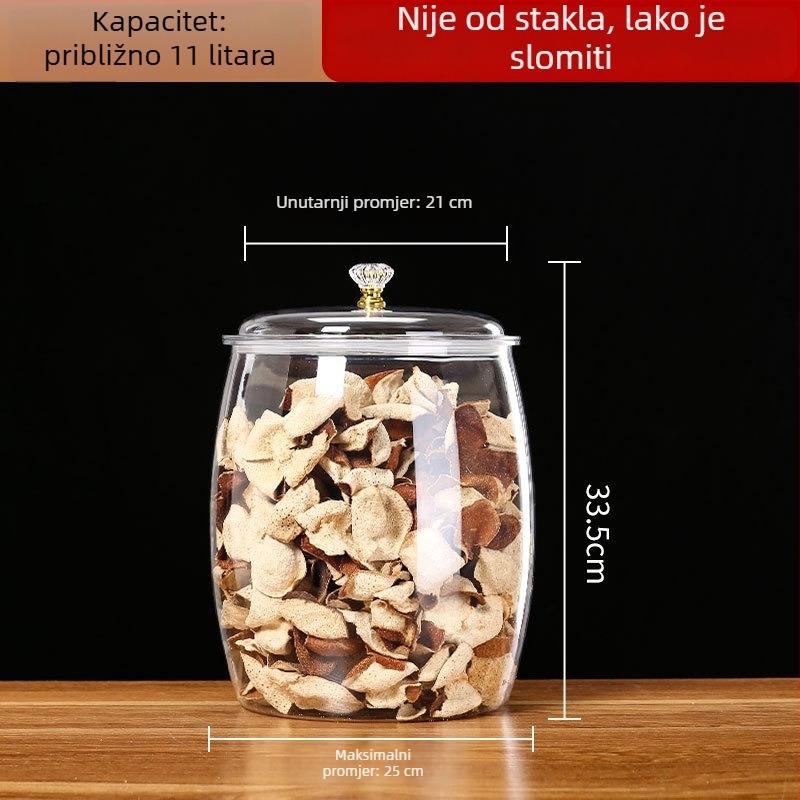 Ovalni plastični hermetički spremnik za skladištenje, 5L+, minimalistički dizajn