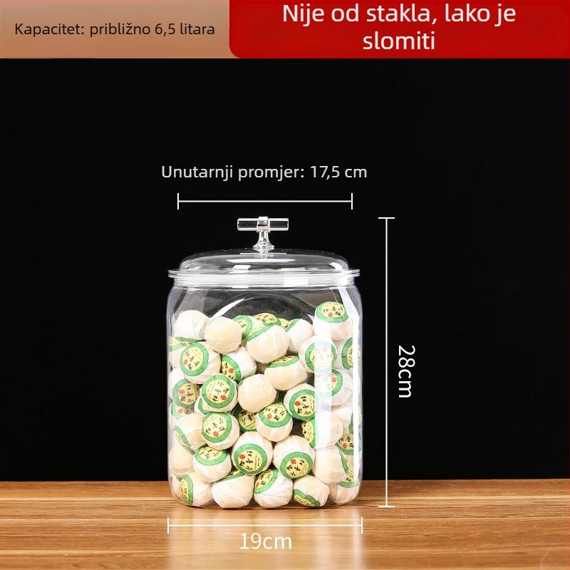 Ovalni plastični hermetički spremnik za skladištenje, 5L+, minimalistički dizajn