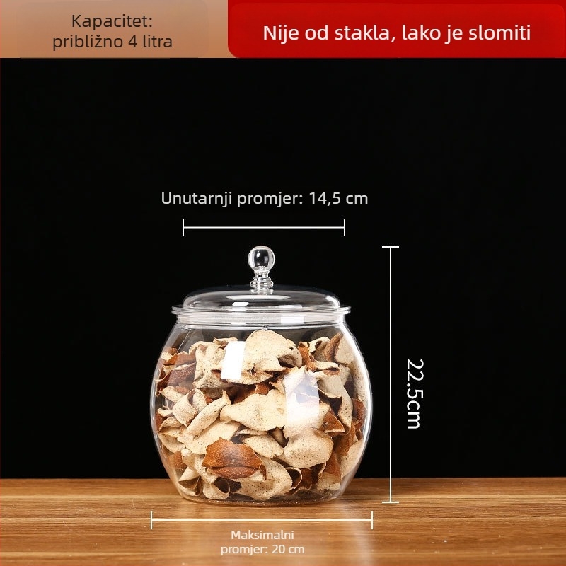 Ovalni plastični hermetički spremnik za skladištenje, 5L+, minimalistički dizajn