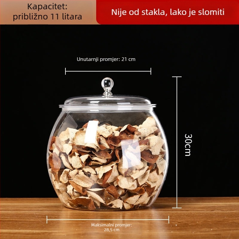 Ovalni plastični hermetički spremnik za skladištenje, 5L+, minimalistički dizajn